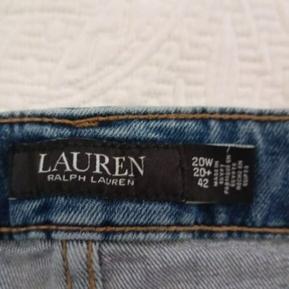 Lauren Ralph Lauren Denim Jeans Womens Plus Size 20W Straight Leg Blue - Picture 3 of 11